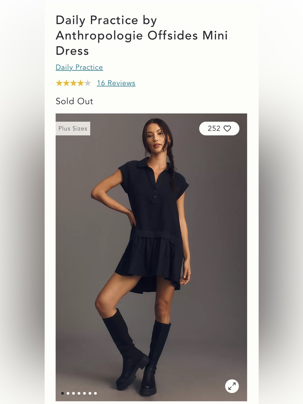 Daily Practice by Anthropologie Offsides Mini Dress
